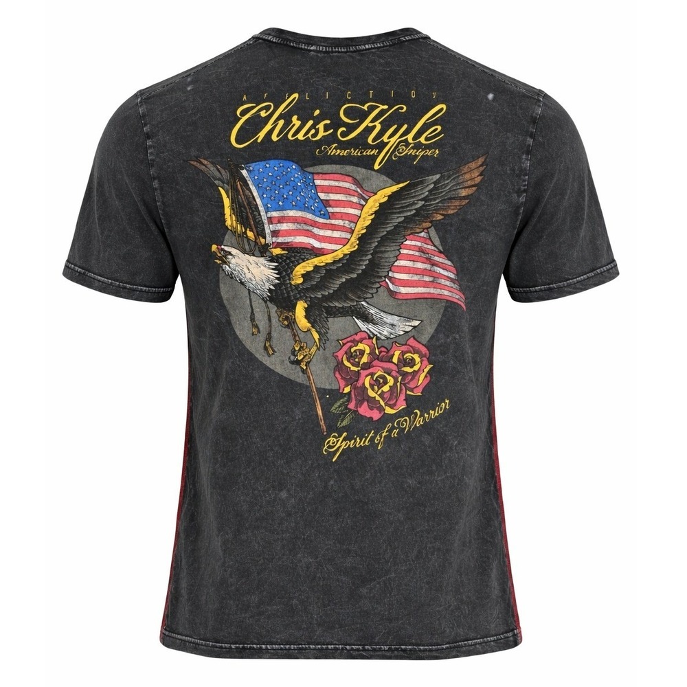 Affliction‎ Chris Kyle American Sniper Black T Shirt Medium Eagle